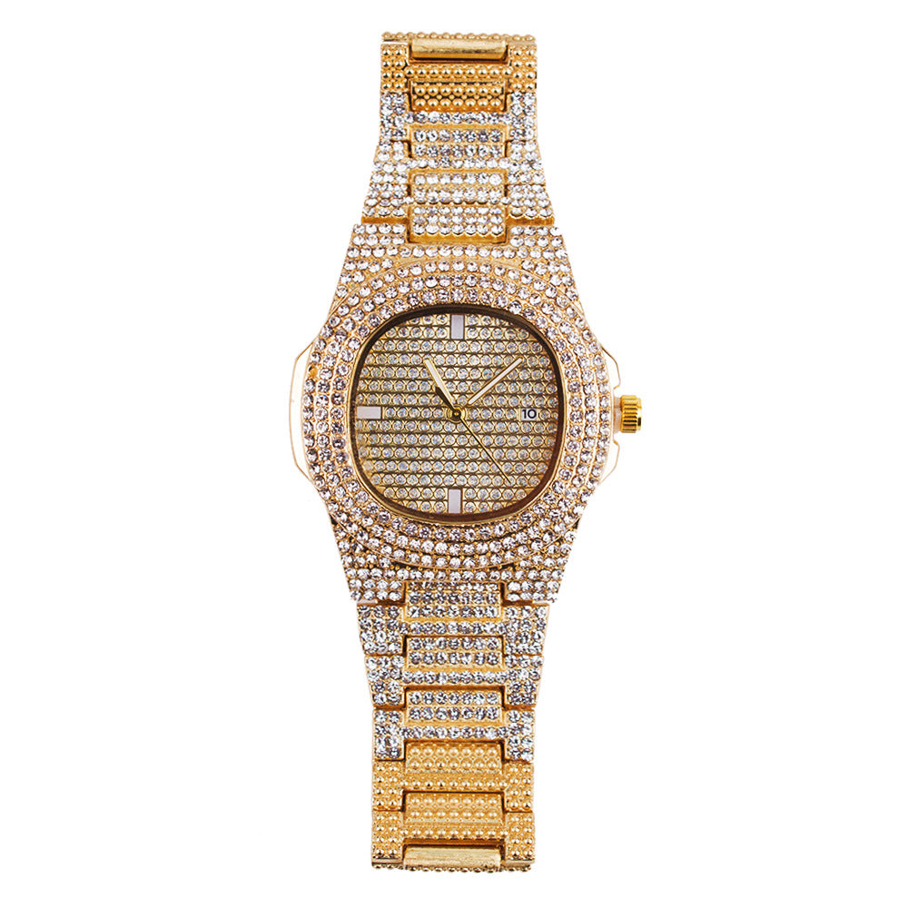 Luxury Diamond Watch & Bracelet Set