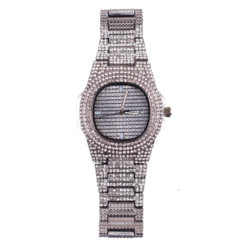 Luxury Diamond Watch & Bracelet Set