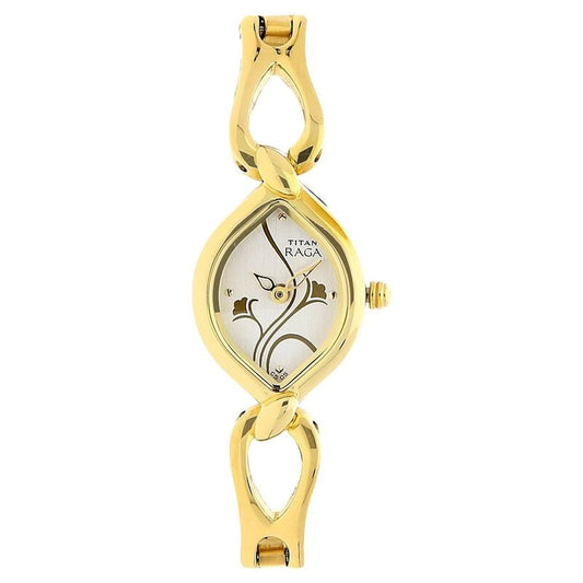 Raga Quartz Analog White Dial Stainless Steel Watch for Women