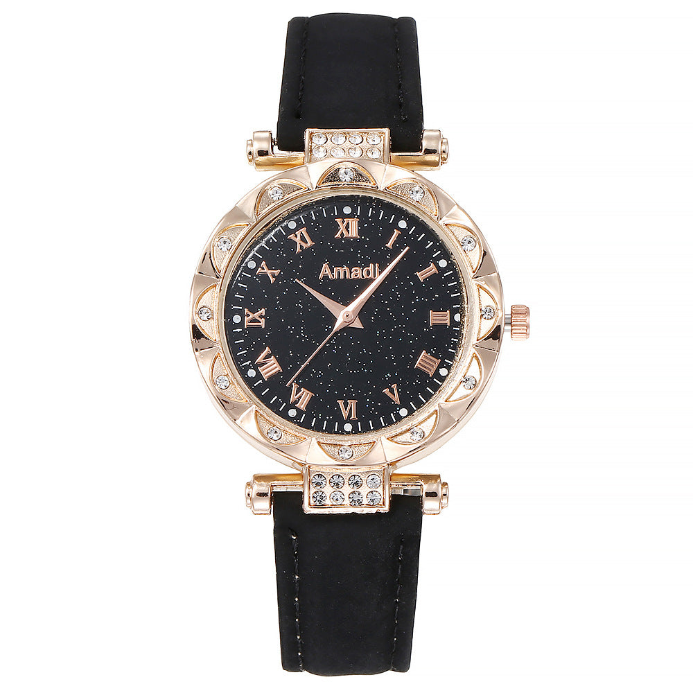 Elegant Starry Sky Women's Watch Set