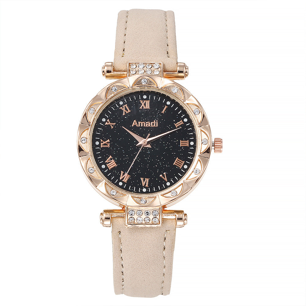 Elegant Starry Sky Women's Watch Set