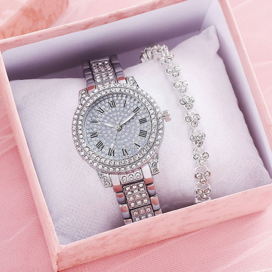 Elegant Rhinestone Women's Watch Set