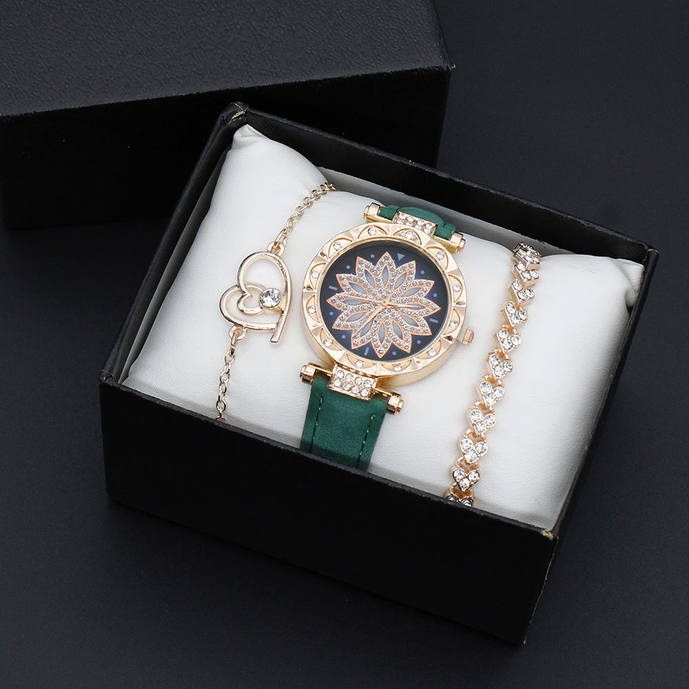 Elegant Women's Diamond Dial Watch