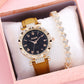 Elegant Starry Sky Women's Watch Set